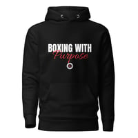 Image 2 of Boxing with Purpose Adult Hoodie(White Logo)