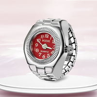 Image 4 of Ring Watch New Hot Selling Creative Alloy Shell Finger Circular Dial Couple Men And Women