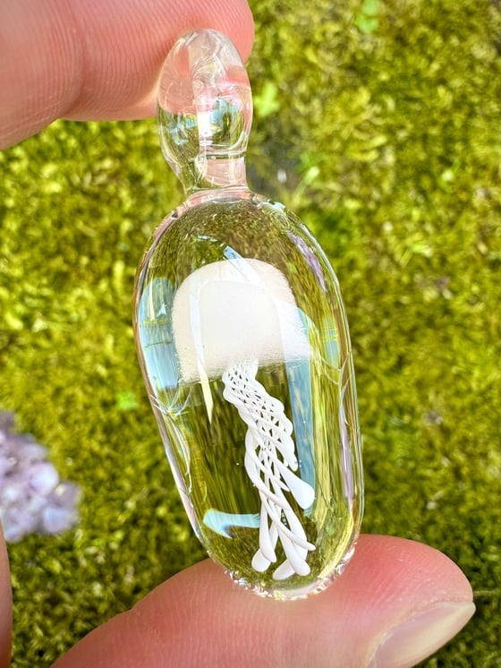 Image of Glow in the dark jellyfish pendant 