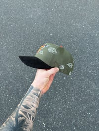 Image 2 of ORANGE BRIM CHINA SKY MIAMI MARLINS CUSTOM FITTED CAP
