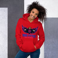 Image 3 of BOSSFITTED Neon Pink and Blue Logo Unisex Hoodie