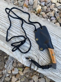 Image 2 of Damascus neck knife w/kydex sheath