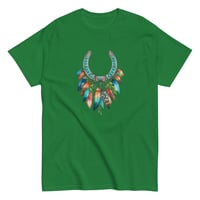 Image 9 of Unisex classic tee, Feathers and  Turquoise Horseshoe Tee, Western