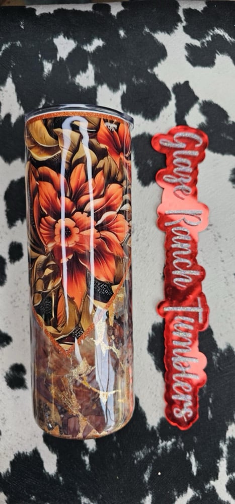 Image of 20 oz. Foiled floral