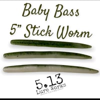 5" Stick Worms - BABY BASS