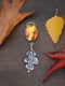 Image of Large White Oak Leaf Glowing Baltic Amber Statement Pendant