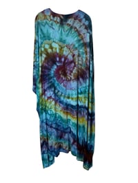 Image 6 of L Long Woven Kimono in Earthy Spiral Ice Dye