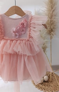 Image 2 of Baby Girl Photo Dress – Elowen – Peach Pink (12 Months)