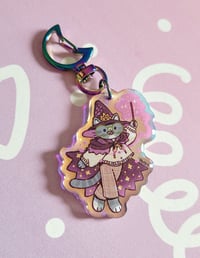 Image 2 of Witch Cat - Keychain Charm