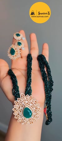 Image 2 of Nira Long American Diamond Hydrocrystal Necklace Set