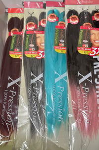 Image 1 of Pre-stretched x-pression hair & pre-stretched Outre hair 