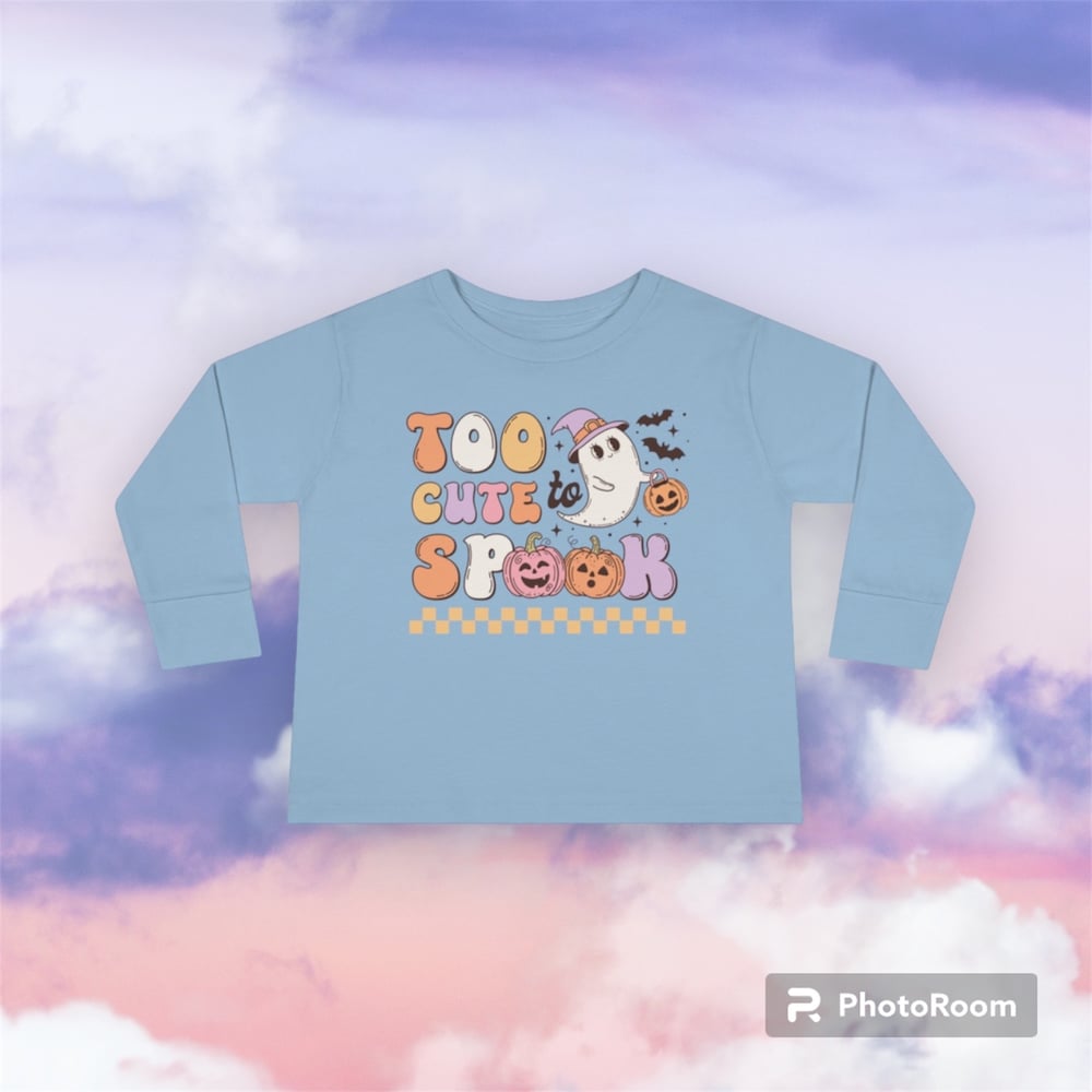 Image of Too Cute To Spook Toddler Long Sleeve Tee
