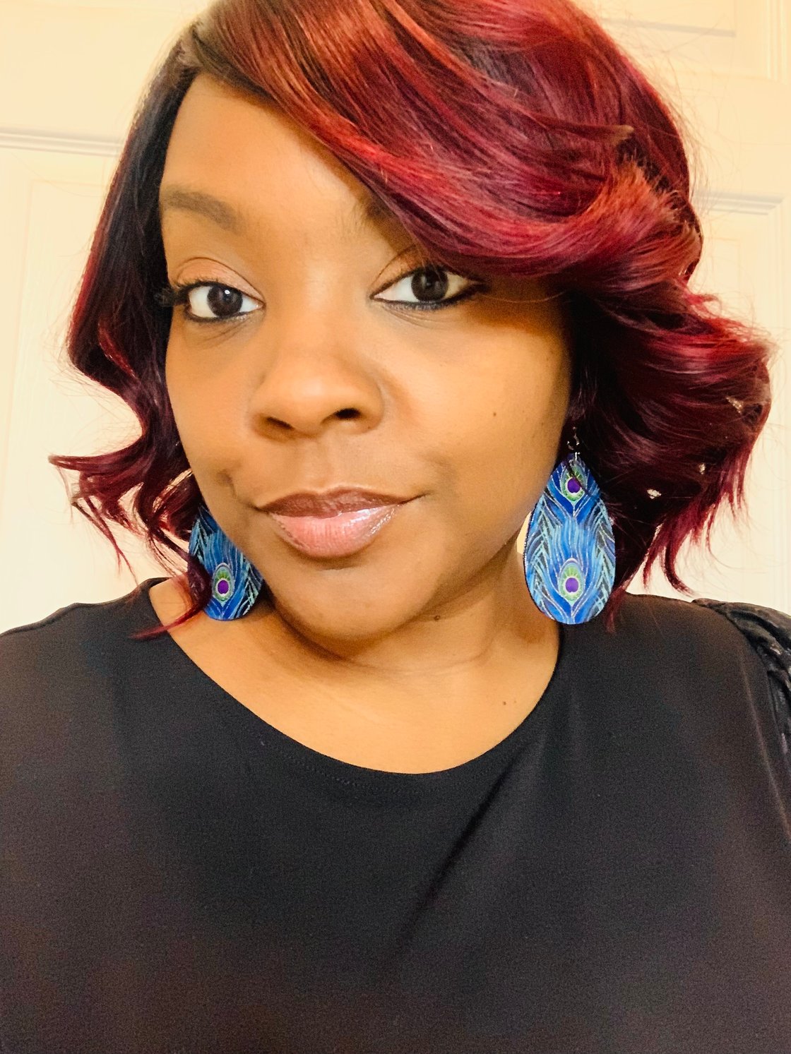 Image of "Peacock Feathers" Earrings