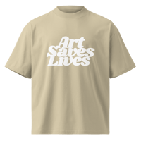 Image 4 of Art Saves Lives organic oversized high neck t-shirt