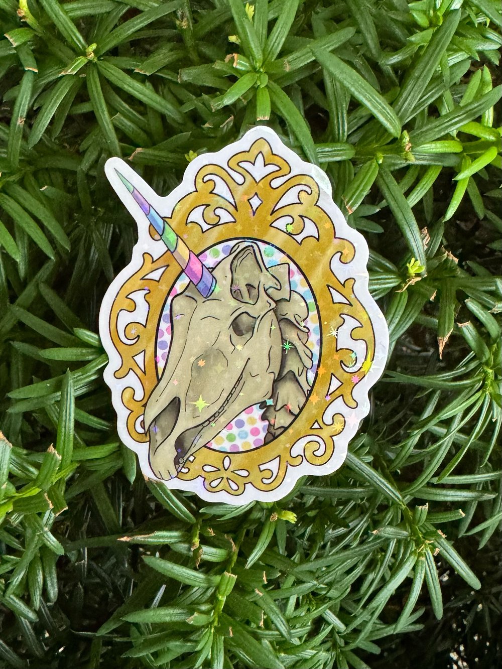 Image of Pastel Skullz- Unicorn Sticker