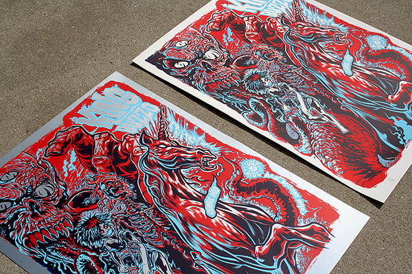 King Buzzo 3 Color Silkscreen Gig Poster / Zombie Yeti King Buzzo 3 Color Silkscreen Gig Poster / Zombie Yeti