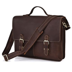 Image of ON Sale FREE SHIPPING and free gift Handcrafted Genuine Leather Briefcase  Messenger Laptop Bag 
