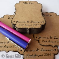 Image 1 of 100 Small Kraft "Wishes" Scroll Cards
