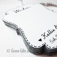 Image 5 of 100 Small White "Wishes" Scroll Cards