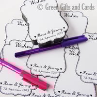 Image 1 of 100 Small White "Wishes" Scroll Cards