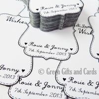 Image 4 of 100 Small White "Wishes" Scroll Cards