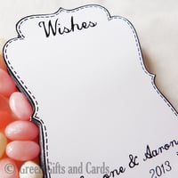 Image 3 of 100 Small White "Wishes" Scroll Cards