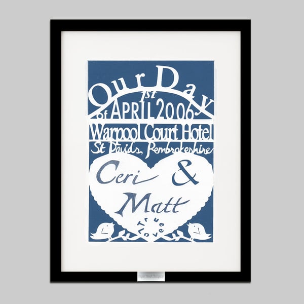 Image of Wedding Day/Anniversary Keepsake **personalised**