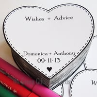 Image 2 of 100 Personalised 'Wishes' Heart Cards