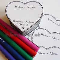 Image 1 of 100 Personalised 'Wishes' Heart Cards