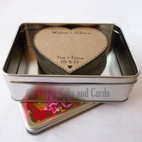 Image 5 of 100 Personalised Kraft Heart Cards