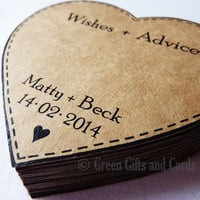 Image 3 of 100 Personalised Kraft Heart Cards