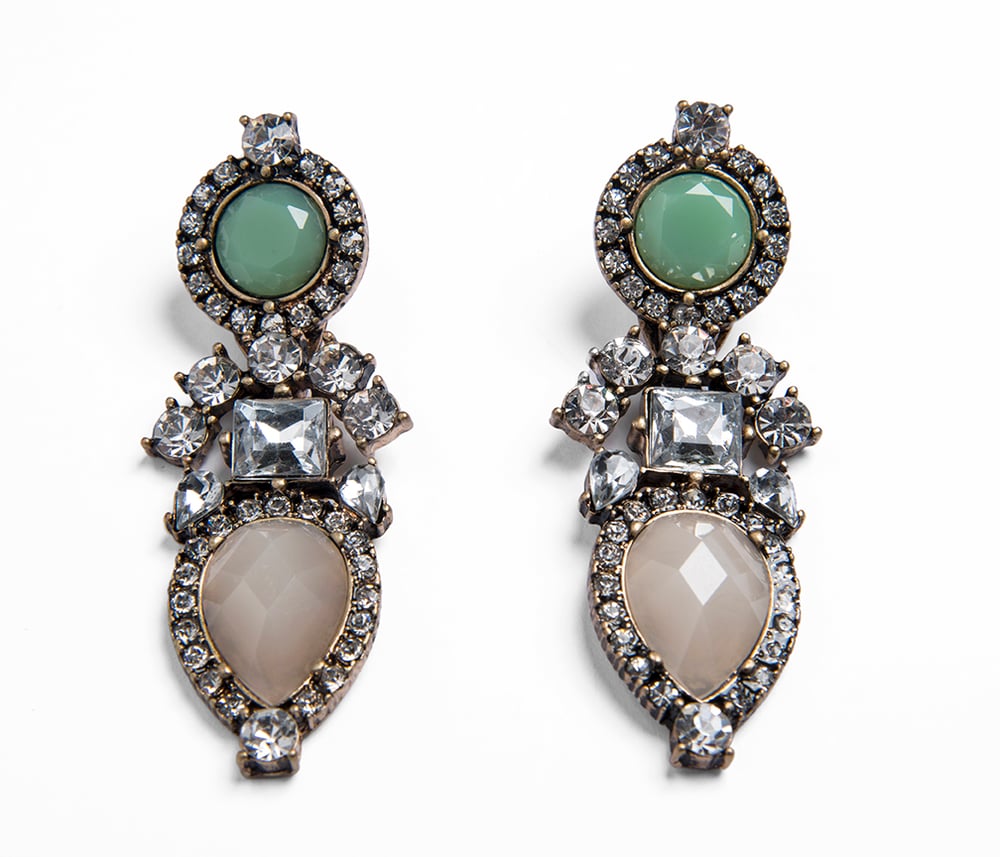 Image of Mint Grey Earrings