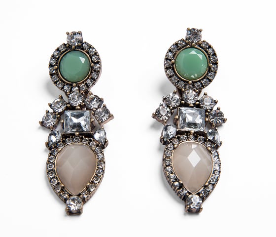 Image of Mint Grey Earrings