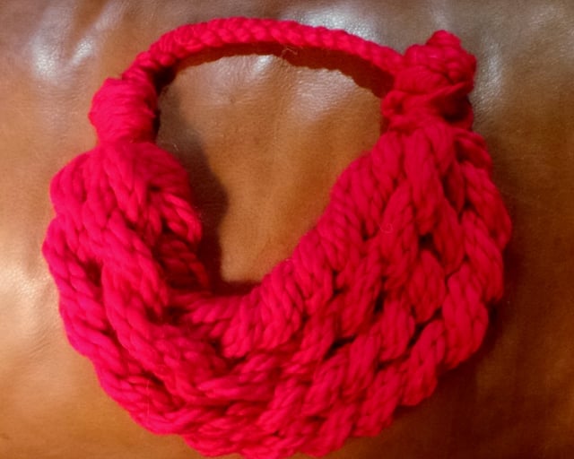 Image of Ladies Necklace Scarf - Four Layered Bright Red