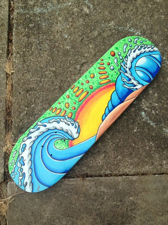 Image of Double wave skateboard deck