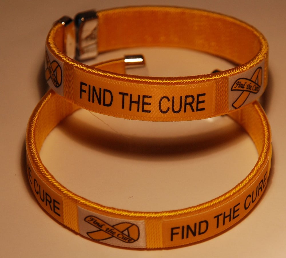 Image of "Find The Cure" Poly, Cloth Bangle Bracelet