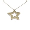 Engraved 9K Yellow Gold Star Necklace