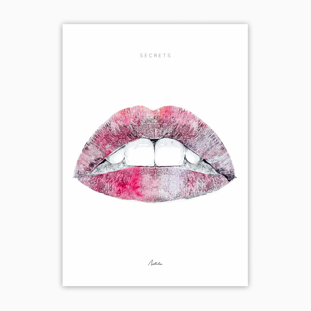 Image of watercolour Lips Illustration 5.