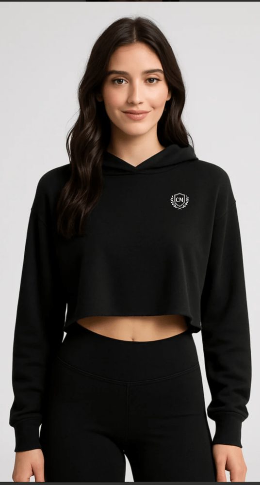 Image of CM Cropped Fleece Hoodie