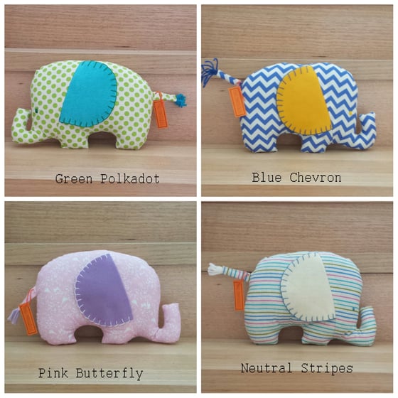 Image of Handmade Flat Softie - Elephant