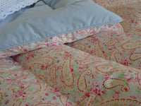 Image 2 of Pretty Paisley Alice Eiderdown Backed in Blue