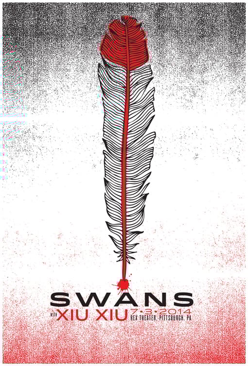 Image of Swans & Xiu Xiu Silkscreen Poster