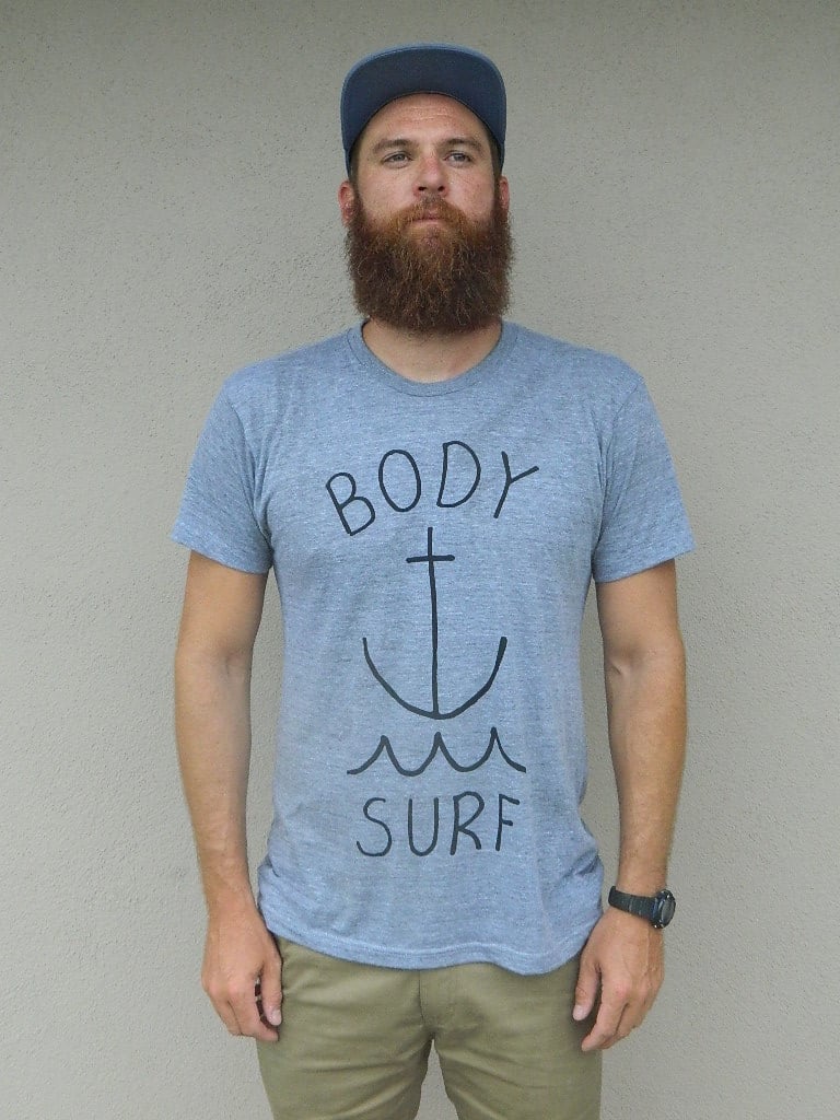 Image of Body Surf Anchor Wave Tee Grey