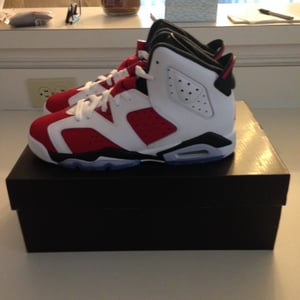 Image of Air Jordan Retro Carmine 6's Size 5.5Y *Deadstock