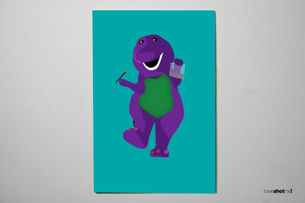 Image of Smokin' Barney Poster