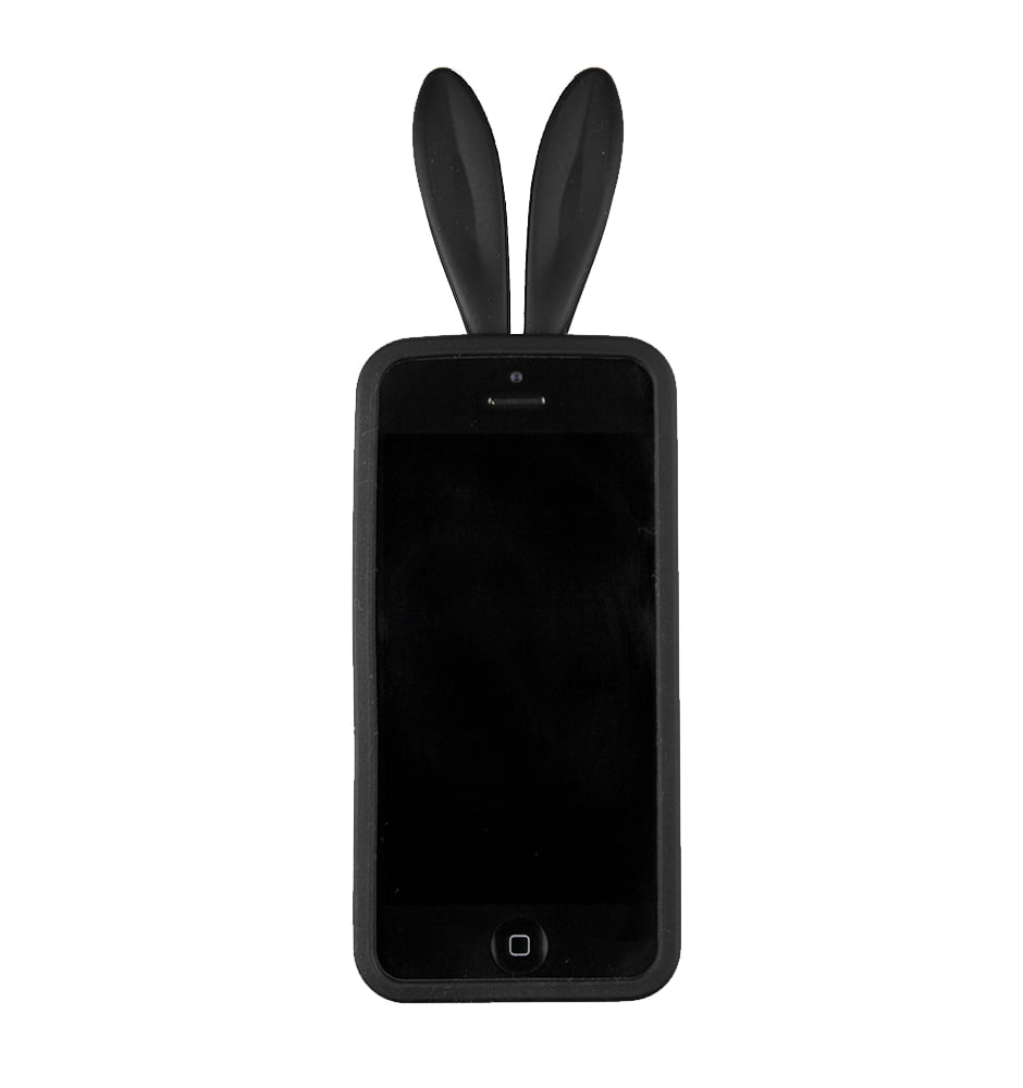 Black Bunny Rabbit Phone Case With Ears Fluffy Tail iPHONE