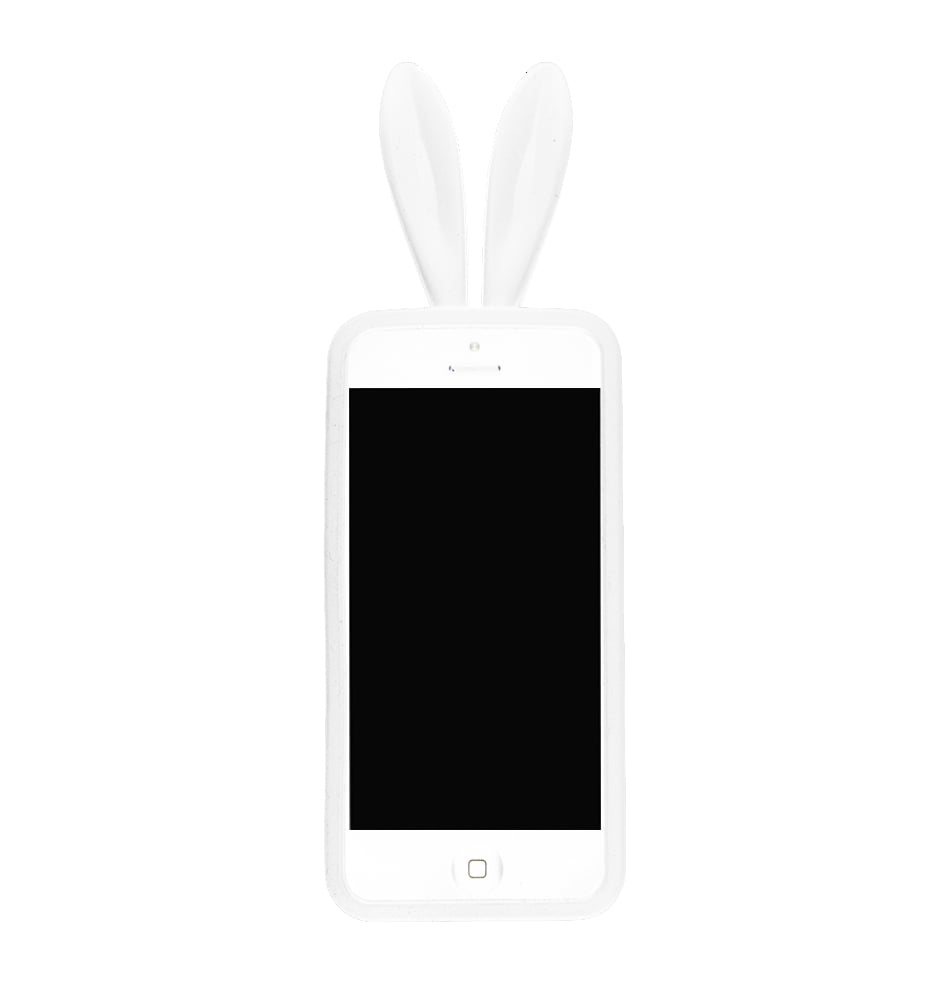 White Bunny Rabbit Phone Case With Ears Fluffy Tail iPHONE