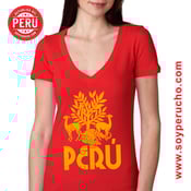 Image of Perú red V-neck