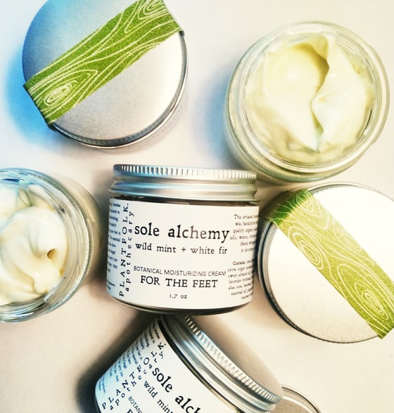 Image of sole alchemy // wild mint + white fir moisturizing cream for the feet