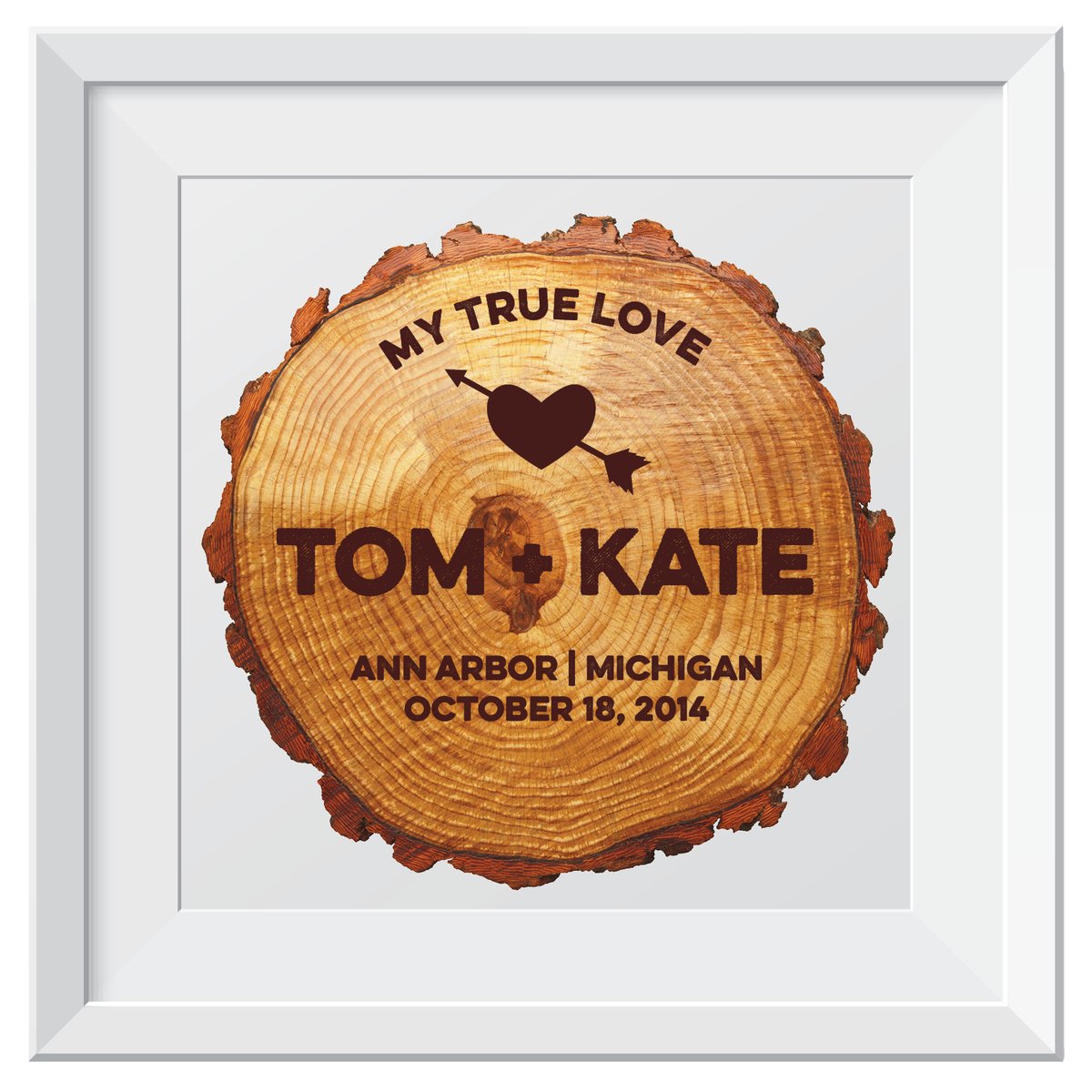 Tree Ring Carving Wedding Print